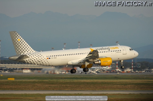 2007-08-24 Malpensa 239 EC-KEZ Airbus A320 Vueling Airlines